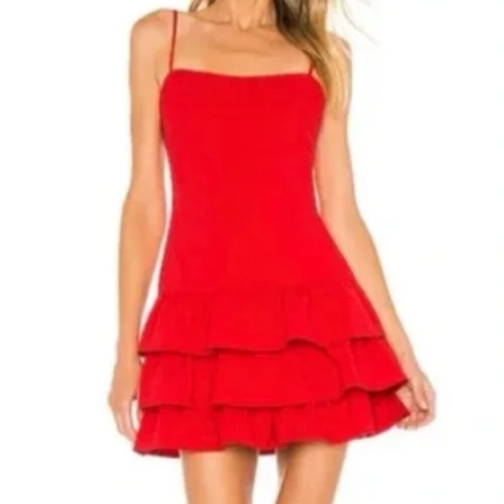 ** BRAND NEW** Aritzia Wilfred Maraschino Red ruffled tiered layer summer Dress